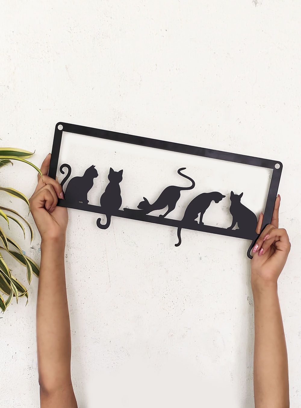 Buy Cat Metal Wall Art | Cat Wall Hanging Decor | Madhechi Pertaining To Most Current Cats Wall Art (View 4 of 20)