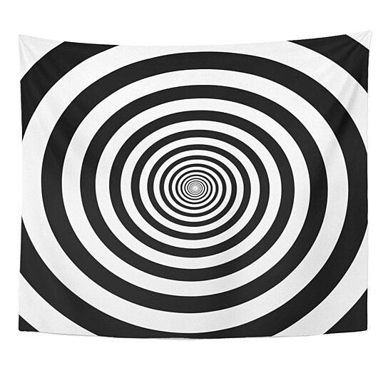 Buy Hypnotic Circles Abstract Optical Spiral Swirl Hypnotize Circular  Pattern Wall Art Hanging Tapestry 60x80 Inchann Pekin Pekin On Dot & Bo Throughout 2018 Spiral Circles Wall Art (View 17 of 20)