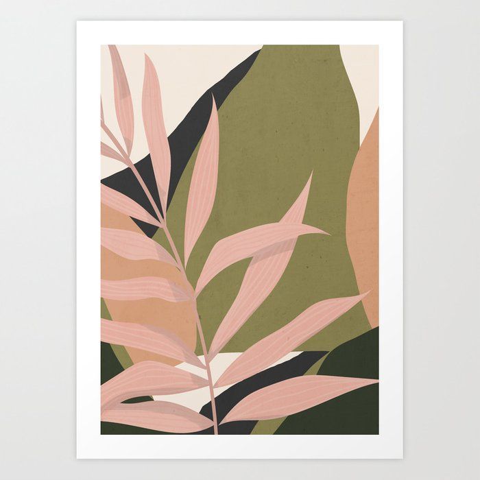 Buy Tropical Leaf  Abstract Art 2 Art Printthindesign. Worldwide  Shipping Available At Society (View 9 of 20)