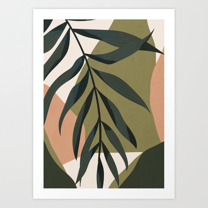 Buy Tropical Leaf  Abstract Art Art Printthindesign. Worldwide Shipping  Available At Society (View 1 of 20)