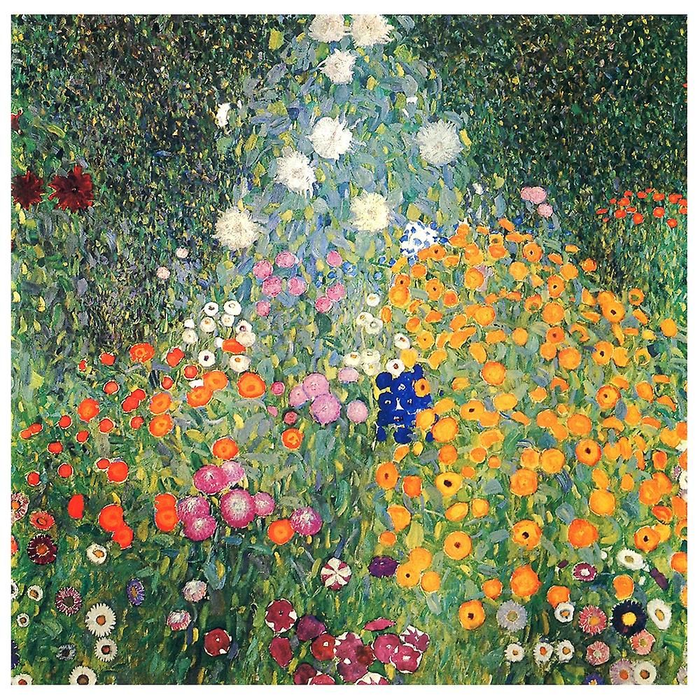 Canvas Print – Flowers Garden – Gustav Klimt – Wall Art Decor | Fruugo Fr Inside Latest Flower Garden Wall Art (View 10 of 20)