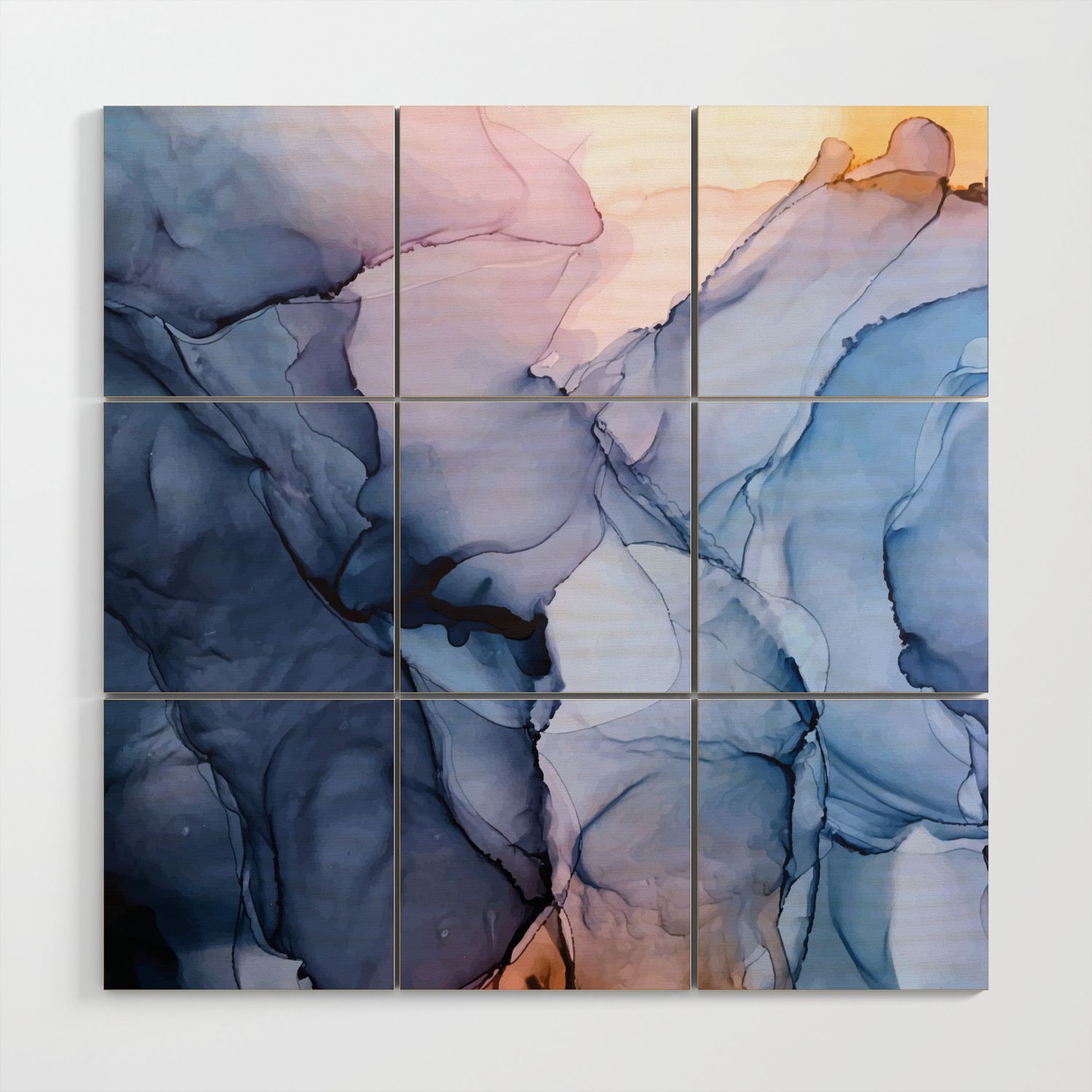 Captivating 1 – Alcohol Ink Painting Wood Wall Artelizabeth Karlson Art  | Society6 Intended For Most Recently Released Ink Art Wall Art (View 6 of 20)