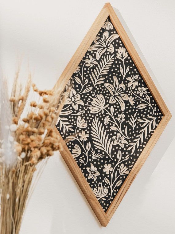 Carved Wall Hanging. Summer Floral With Wood Frame (View 17 of 20)