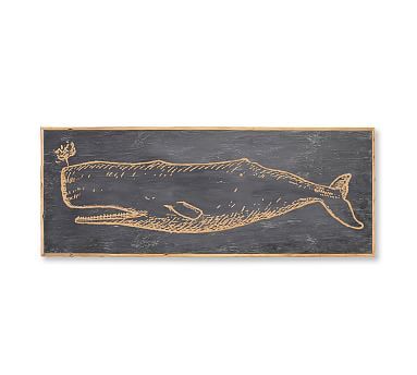 Carved Wood Whale Wall Art | Pottery Barn In Best And Newest Whale Wall Art (View 17 of 20)