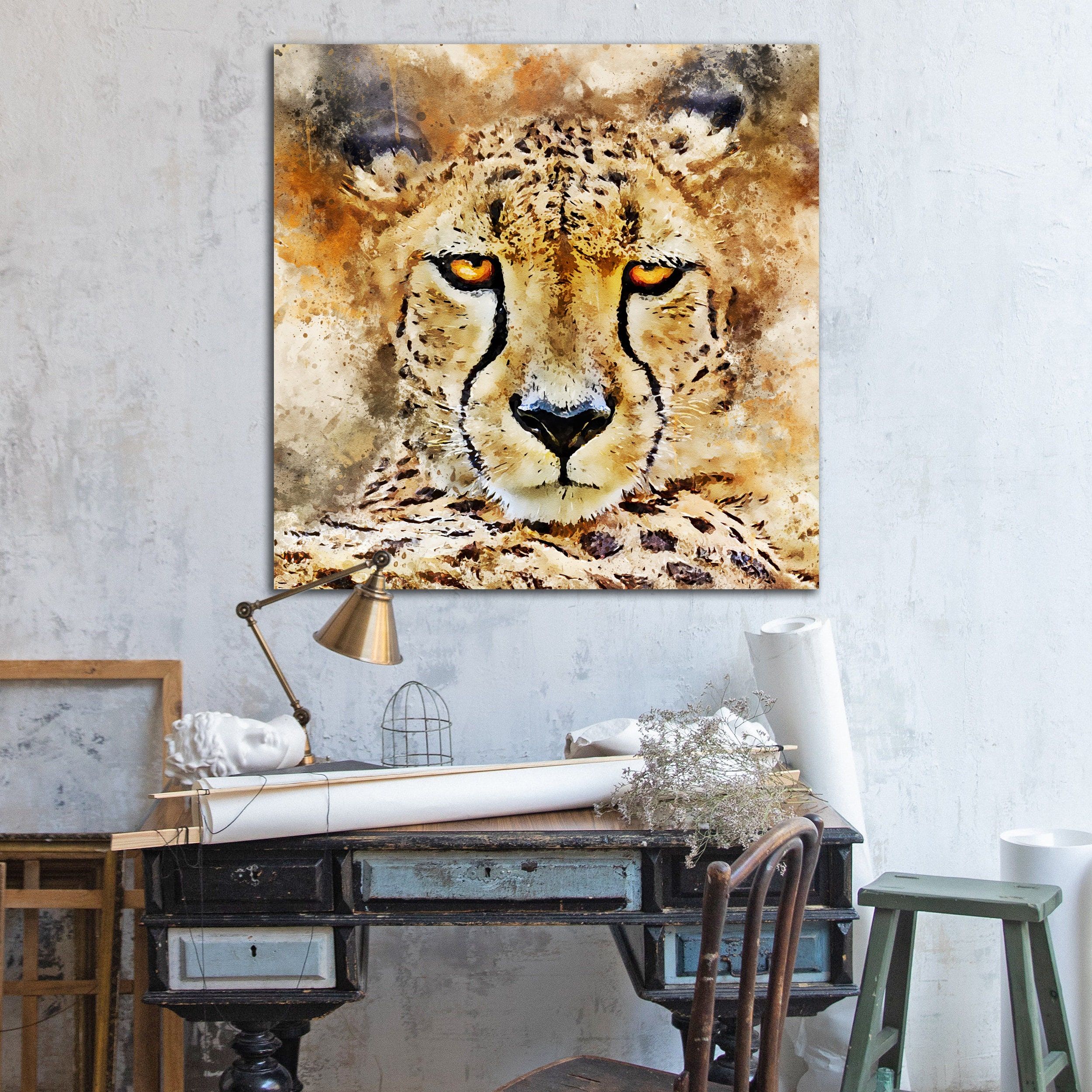 Cheetah Print – Etsy France With Regard To Most Recent Cheetah Wall Art (View 20 of 20)