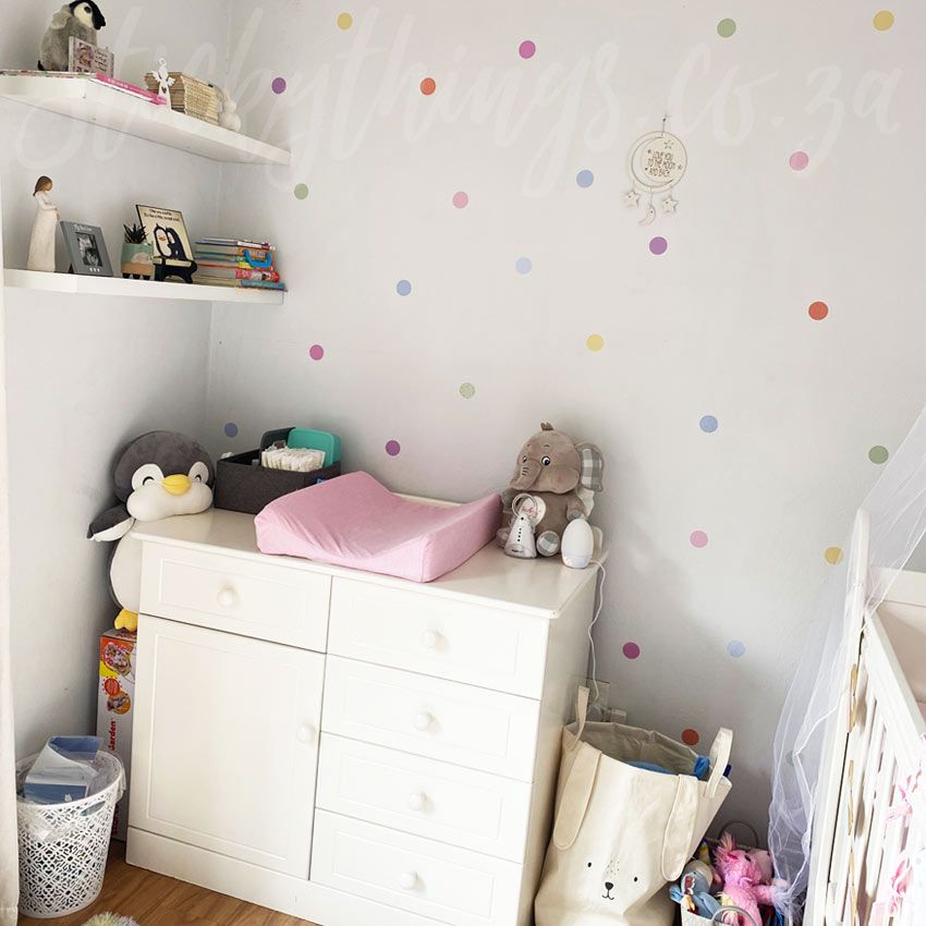 Confetti Pastel Polka Dot Wall Sticker – Peel And Stick Pastel Confetti Dots Throughout Best And Newest Dots Wall Art (Gallery 20 of 20)