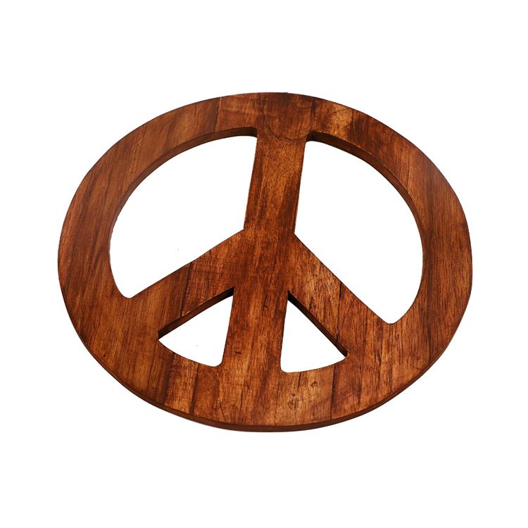 Custom Circular Brown Wooden Wall Art Bohemian Wall Hanging Decor Round Wood  Peace Sign – Buy Vintage Style Round Peace Sign Decor Wood For Living  Room,unique Home Wall Office Decoration Sign,rustic Vintage With Most Current Peace Wood Wall Art (View 11 of 20)