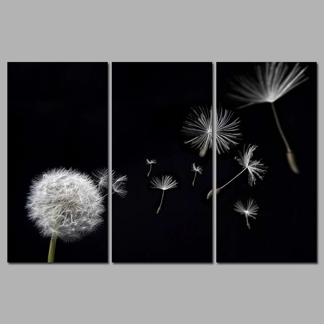 Dandelion Flower Flying Black And White Decoration Canvas Paintings Print Wall  Art Pictures For Living Room Home Decor Unframed – Painting & Calligraphy –  Aliexpress Regarding Most Current Flying Dandelion Wall Art (View 3 of 20)