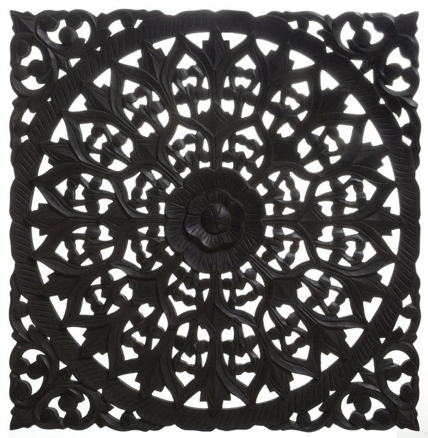 Dark Brown Solaris Sixteen Wall Art – Traditional – Wall Accents – Hedgeapple | Houzz With Regard To Latest Black Wood Wall Art (View 16 of 20)