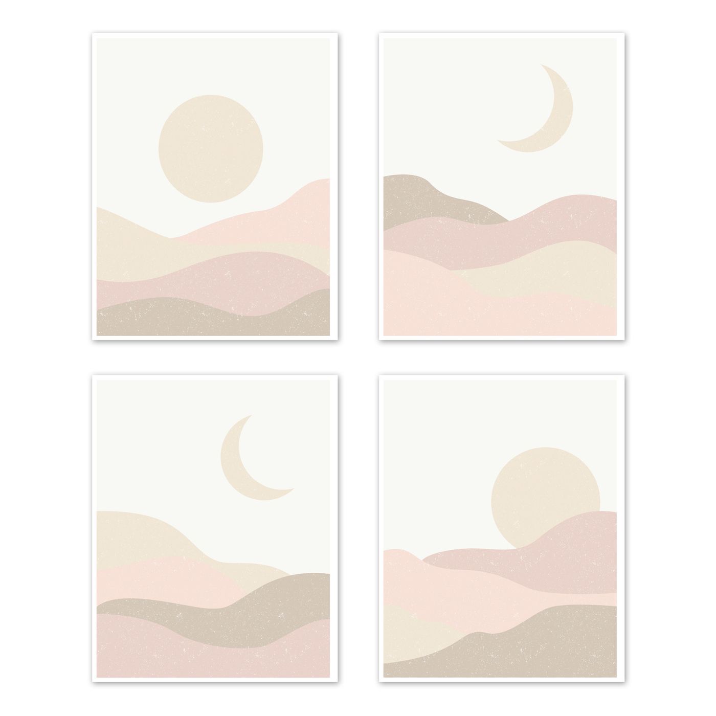 Desert Sun Collection Wall Art Prints – Set Of 4 Throughout Most Up To Date Sun Desert Wall Art (View 20 of 20)