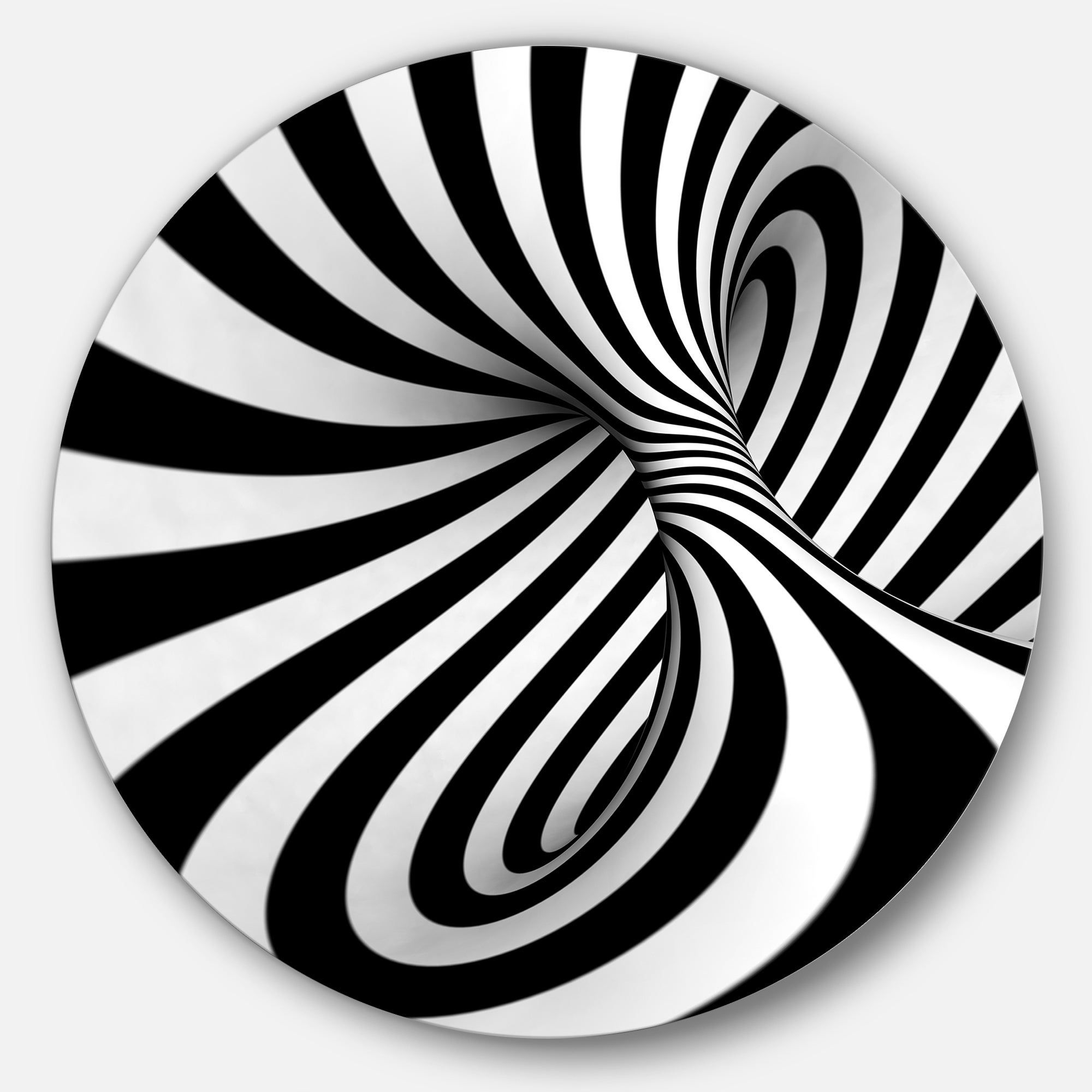 Designart 'spiral Black N' White' Abstract Art Large Circle Metal Wall Art With Current Spiral Circles Wall Art (View 4 of 20)