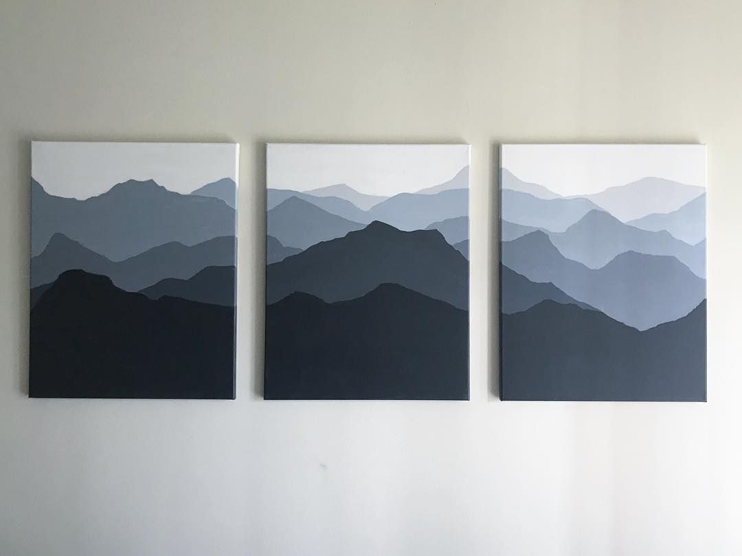 Diy Mountain / Hills Painting / Wall Art – @meganrwatson | Wandkunst,  Malerei, Kunst Inside Most Up To Date Mountains And Hills Wall Art (View 4 of 20)
