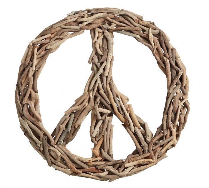 Driftwood Peace Sign Wall Art – 36" | Pottery Barn Throughout Recent Peace Wood Wall Art (View 12 of 20)