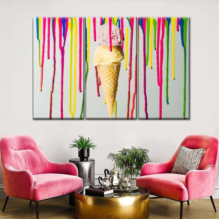 Dripping Ice Cream Wall Art | Photography In 2022 | Ice Cream Wall Art,  Photography Wall Art, Drip Painting With Regard To Best And Newest Cream Wall Art (View 14 of 20)