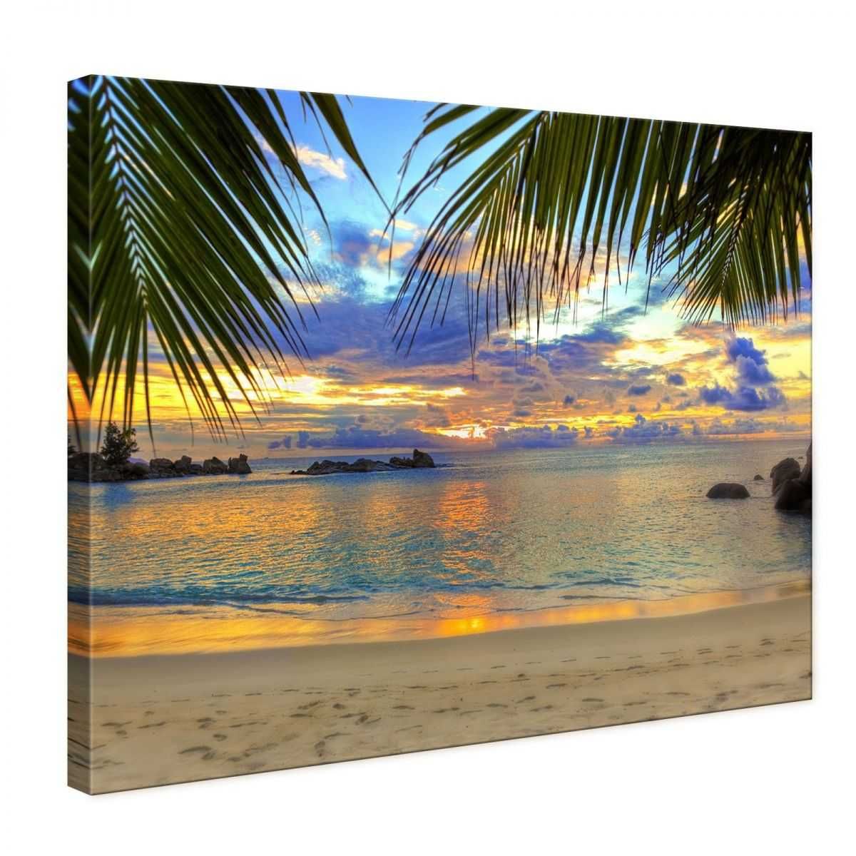 ?? Tropical Landscape Painting Modern Canvas Print Psgo628 Intended For Most Current Tropical Landscape Wall Art (View 19 of 20)