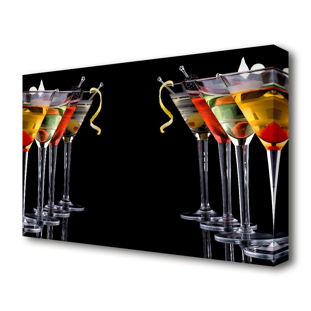 East Urban Home Cocktails Drinks Kitchen – Wrapped Canvas Photograph &  Reviews | Wayfair.co (View 10 of 20)