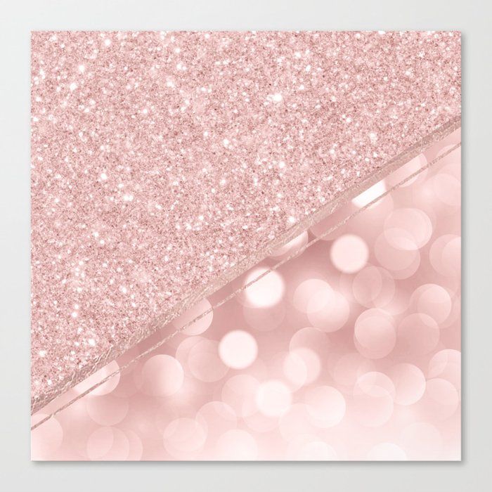 Elegant Girly Blush Pink Bokeh Glam Glitter Canvas Printpink Water |  Society6 With Most Current Glitter Pink Wall Art (View 4 of 20)