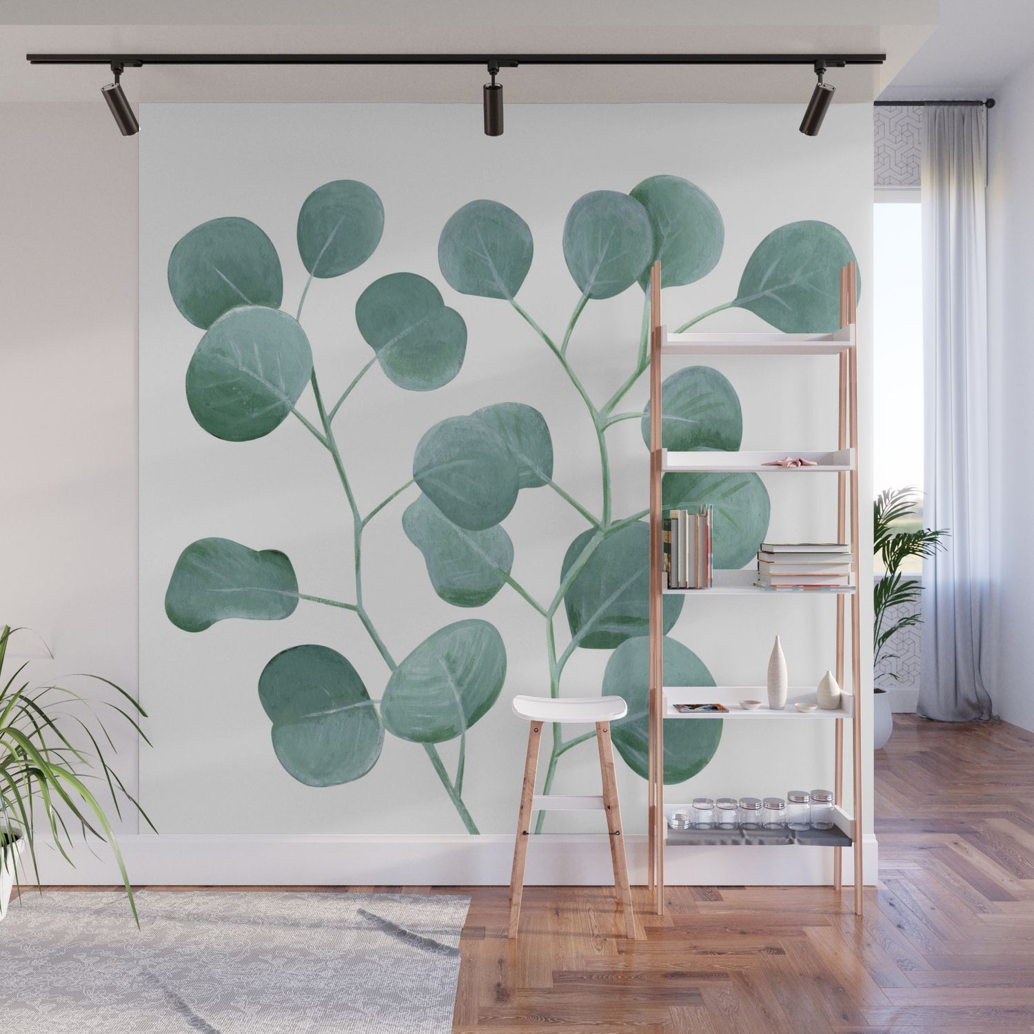 Eucalyptus Leaves Wall Art Print. Silver Dollar Leaf. Botanical Art (View 2 of 20)