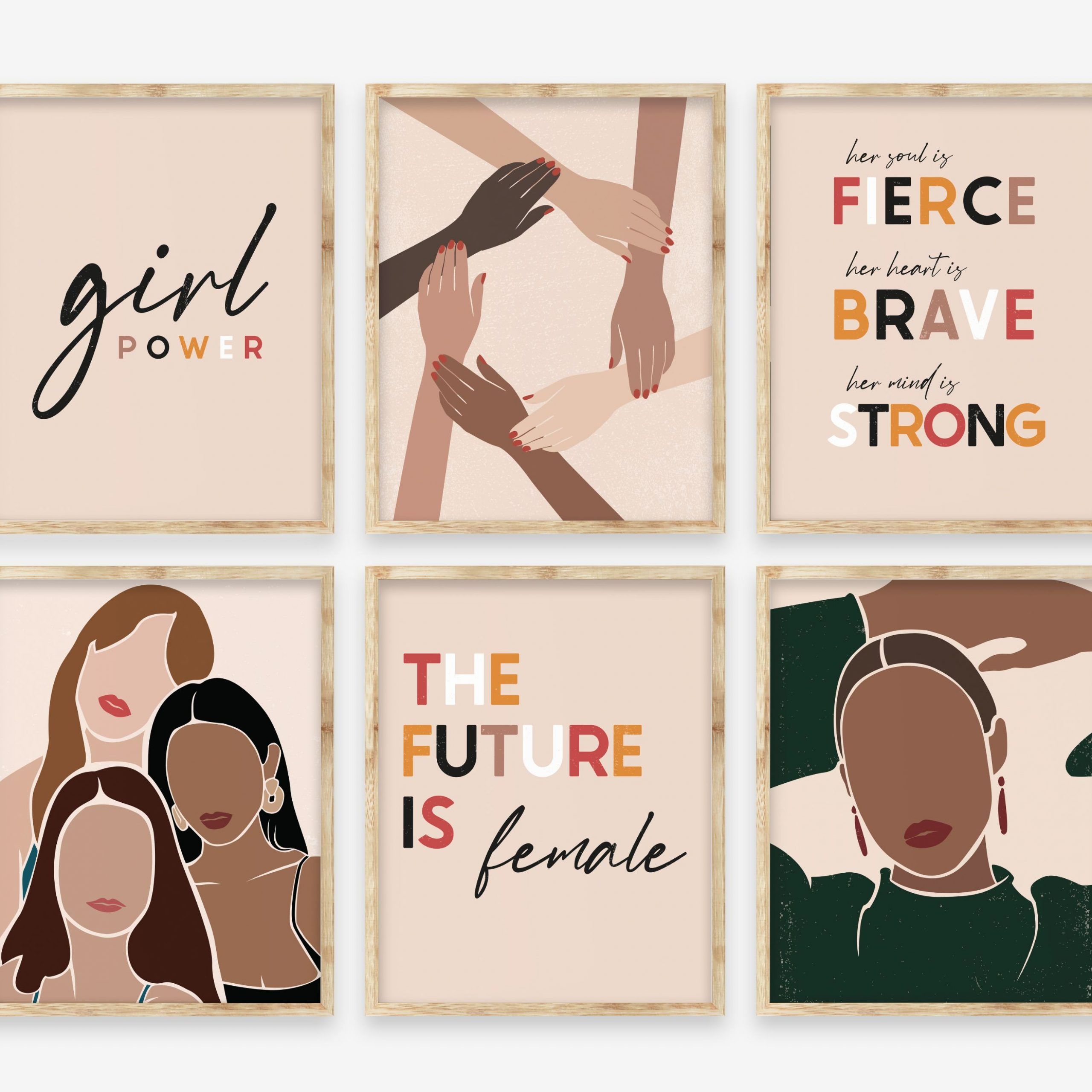 Feminist Poster Bundlefeminist Gallery Wallempowered Women – Etsy | Nursery  Art Set, Girl Room Art, Nursery Art Throughout 2017 Feminist Wall Art (View 2 of 20)