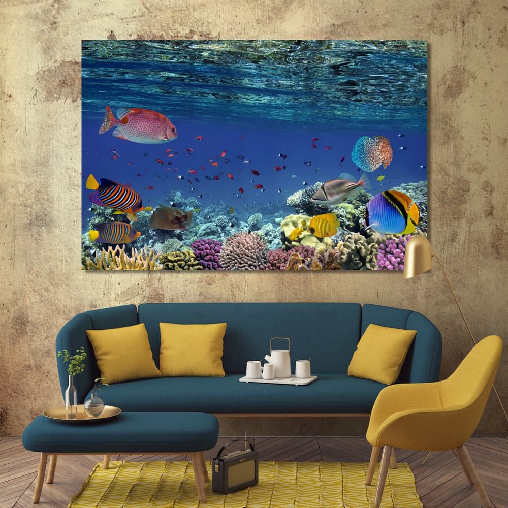 Fish Underwater Wall Art Decor Ideas, Sea Life Canvas Prints Art – Arts  Decor Within Most Recently Released Underwater Wall Art (View 4 of 20)