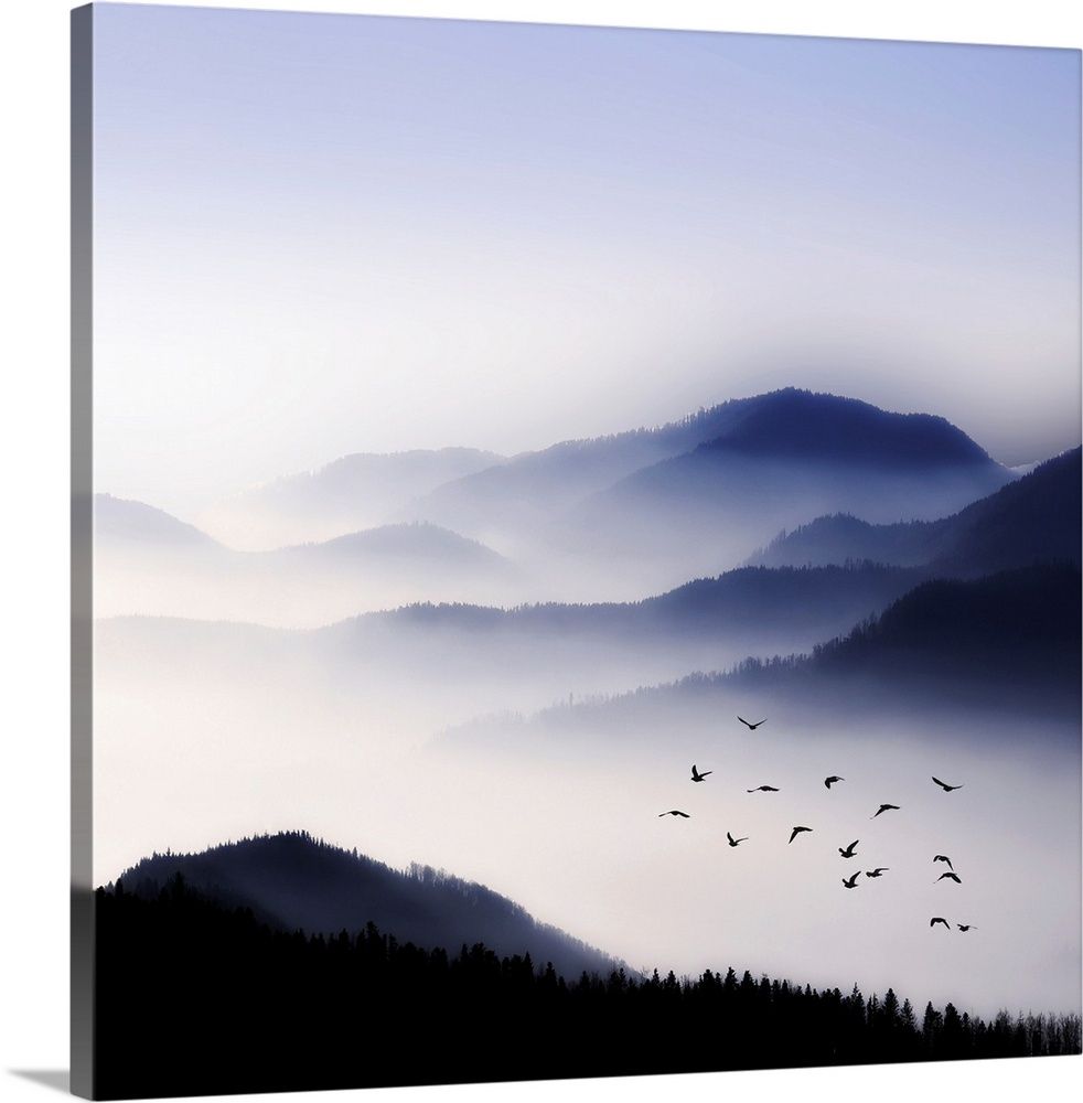 Flying Over The Fog Wall Art, Canvas Prints, Framed Prints, Wall Peels |  Great Big Canvas For 2017 Mountains In The Fog Wall Art (View 17 of 20)
