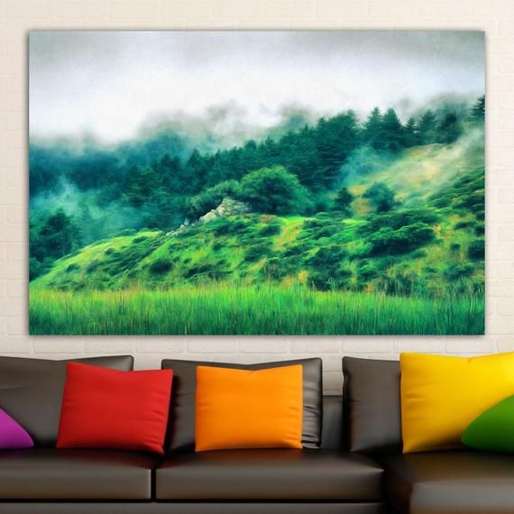 Forest Canvas, Forest Large Wall Art, Forest Poster, Green Forest Print,  Forest Landscape Painting, Forest Picture, Forest Room Decor – Printbro Inside Most Recent Forest Wall Art (View 15 of 20)