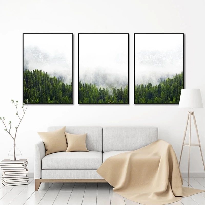 Forest Wall Art Canvas Poster Prints , Forest Art Nature Plant Painting  Landscape Modern Photography Wall Pictures Home Decor|pittura E  Calligrafia| – Aliexpress In Most Recently Released Forest Wall Art (View 4 of 20)