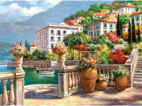 Framed Canvas Print Wall Art Beautiful Terrace View Italy Tuscan Villa  Garden | Ebay For 2017 Villa View Wall Art (View 7 of 20)