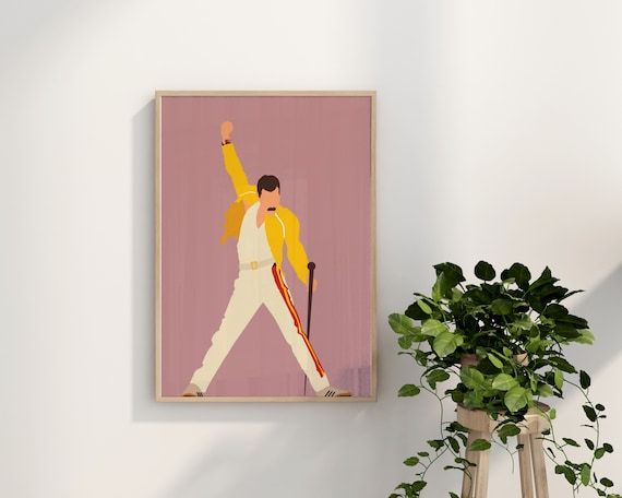 Freddie Mercury Inspired Wall Art Print / Poster Non – Etsy France With Recent Inspired Wall Art (View 5 of 20)