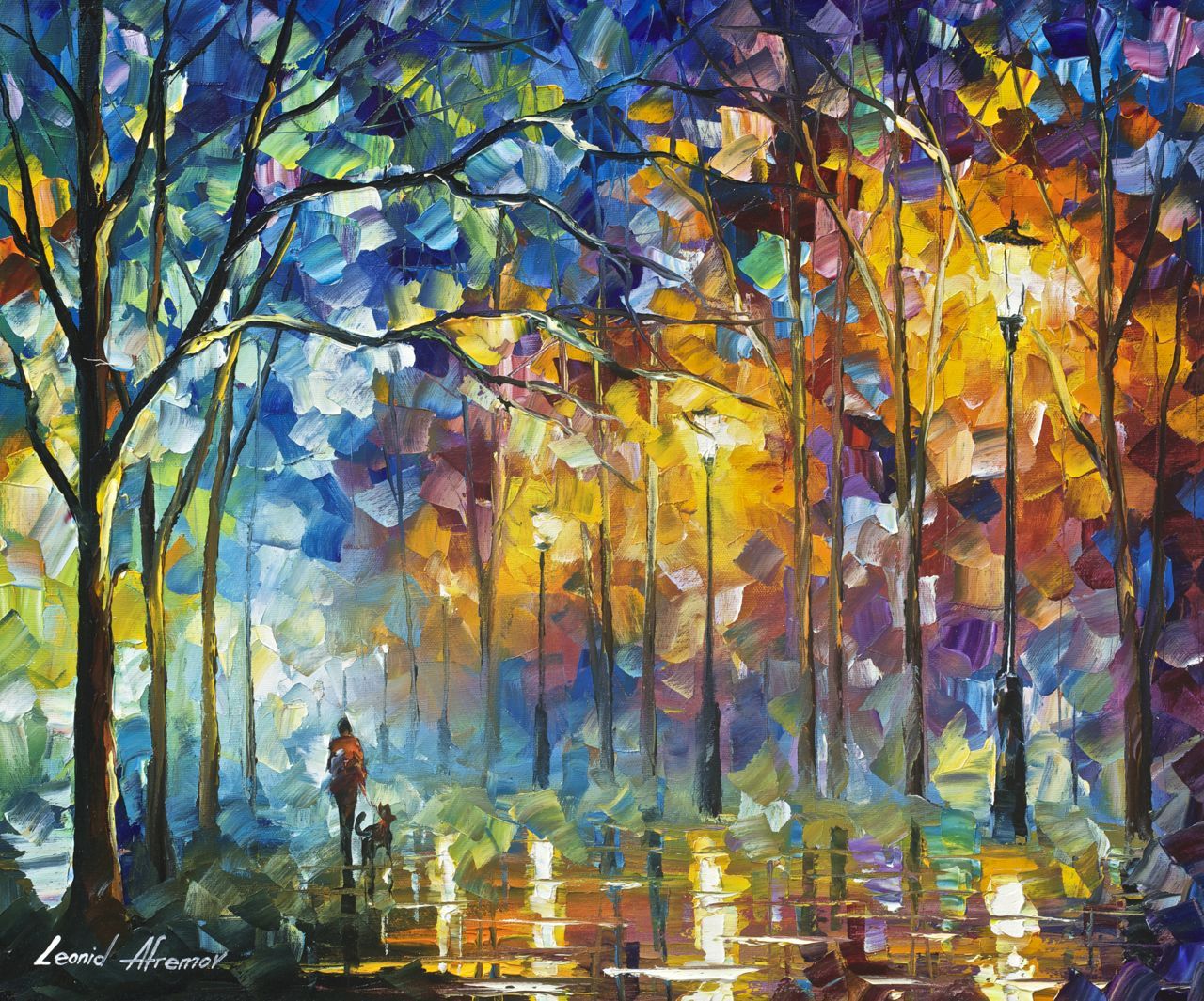 Friends Forever – Original Oil Painting – Wall Art Canvasleonid Afremov  – 54"x40" With Regard To Most Recent Oil Painting Wall Art (View 2 of 20)