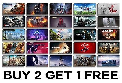 Gaming Poster Print Wall Art A4 A3 A2 Maxi Xbox Ps4 Jeux Vidéo Consoles Eur  7,01 – Picclick Fr Within Newest Games Wall Art (View 7 of 20)