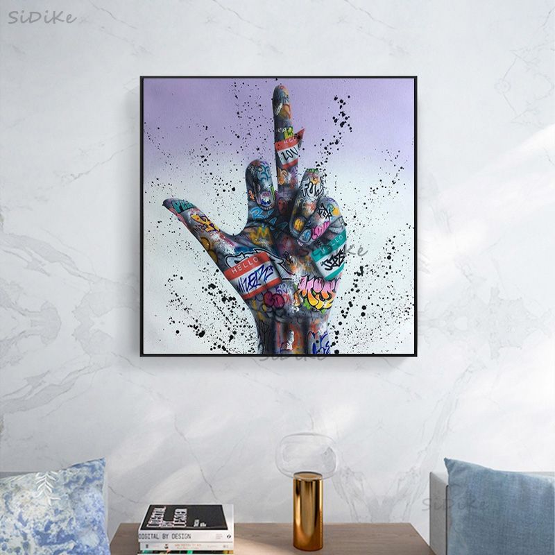 Gesture Inspirational Graffiti Art Posters And Prints Hip Hop Canvas  Painting On The Wall Art Picture For Living Room Decor – Buy Graffiti Art  Posters,hip Hop Canvas Painting,gesture Inspirational Product On Alibaba In Most Recent Hip Hop Design Wall Art (View 17 of 20)