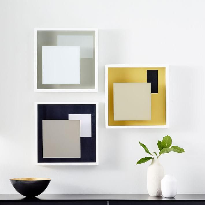 Gold White Black Color Block Gallery Art Set With Regard To Latest Color Block Wall Art (View 10 of 20)