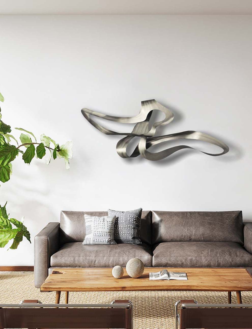 Graceful 26? Wall Art Crafted From Ground Stainless Steel For Indoor Or  Outdoor Use – Nova Of California Intended For Latest California Living Wall Art (View 18 of 20)