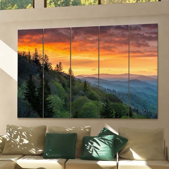 Great Smoky Mountains Wall Art Canvas Great Smoky Mountains – Etsy France In Newest Smoky Mountain Wall Art (View 2 of 20)