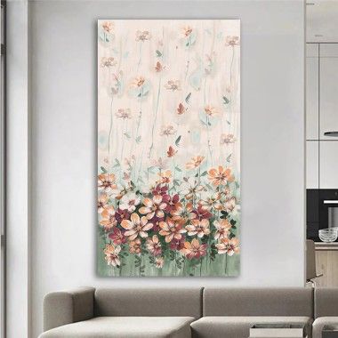 Halftone Flowers Bouquet, Floral Illustration Wall Art, Leaf And Buds, Flower  Canvas Decor, Flower Canvas Print, Home Wall Decoration Regarding Most Recent Floral Illustration Wall Art (View 4 of 20)
