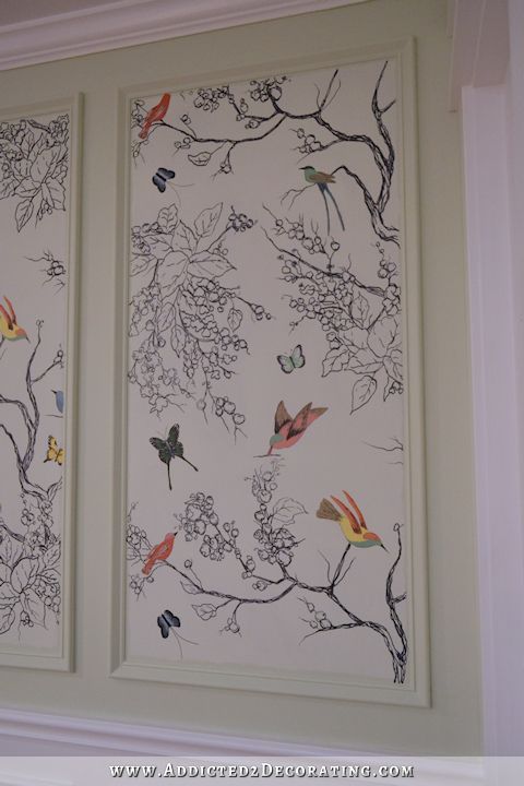 Hand Drawn Birds & Butterflies Entryway Wall Mural – Finished! – Addicted 2  Decorating® Throughout Recent Hand Drawn Wall Art (View 18 of 20)