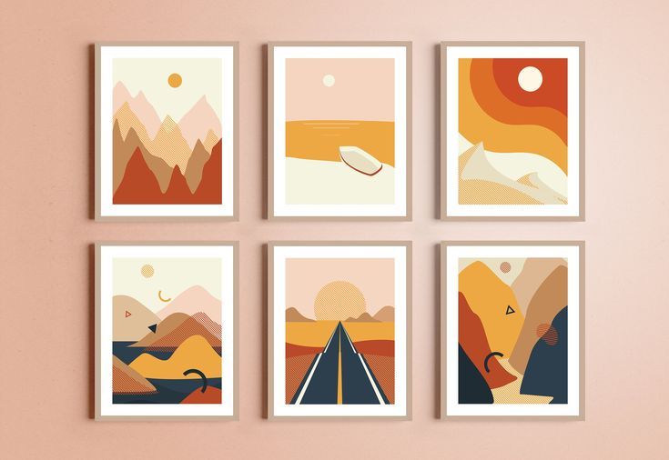 Haus And Hues Abstract Minimalist Landscape Wall Art Prints – Etsy | Wall  Art Prints, Modern Wall Art Prints, Geometric Nature Throughout Most Up To Date Minimalist Landscape Wall Art (View 15 of 20)