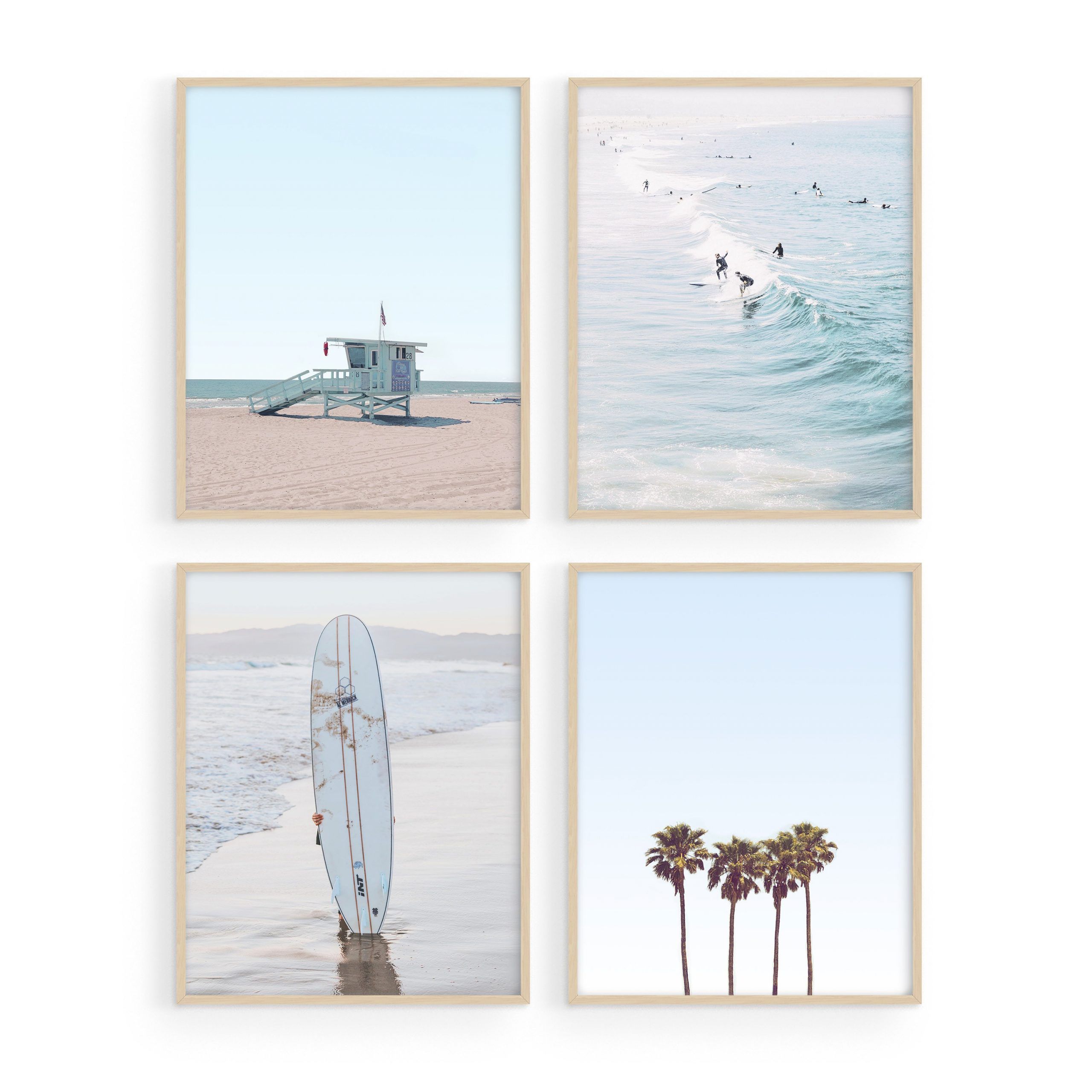 Haus And Hues Beach Wall Art Set Of 4 Ocean Beach Decor Art – Etsy Italia Intended For Most Recent Ocean Hue Wall Art (View 1 of 20)
