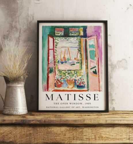 Henri Matisse Exhibition Poster Print, The Open Window, Wall Art Decor,  Print | Ebay In Most Popular The Open Window Wall Art (View 12 of 20)