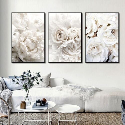 Home Décor Canvas Painting Poster White Rose Flower Living Room Bedroom Wall  Art | Ebay In Current Roses Wall Art (View 18 of 20)