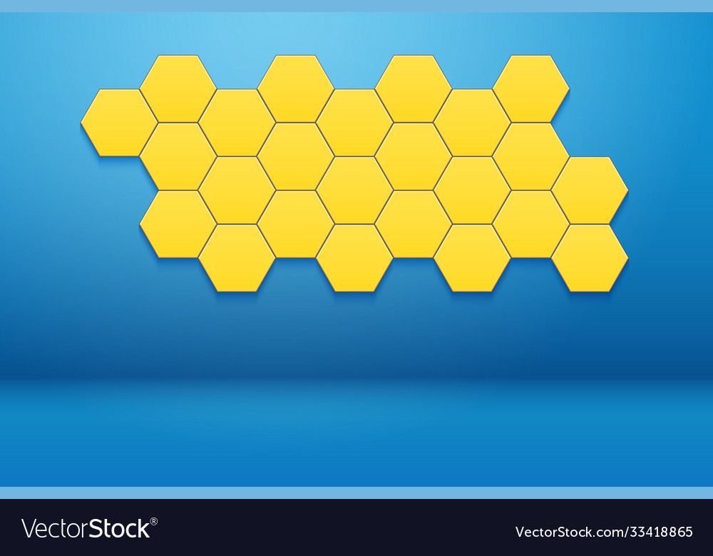 Honeycomb Hexagon Wall Decor Royalty Free Vector Image With Regard To Most Popular Teal Hexagons Wall Art (View 16 of 20)