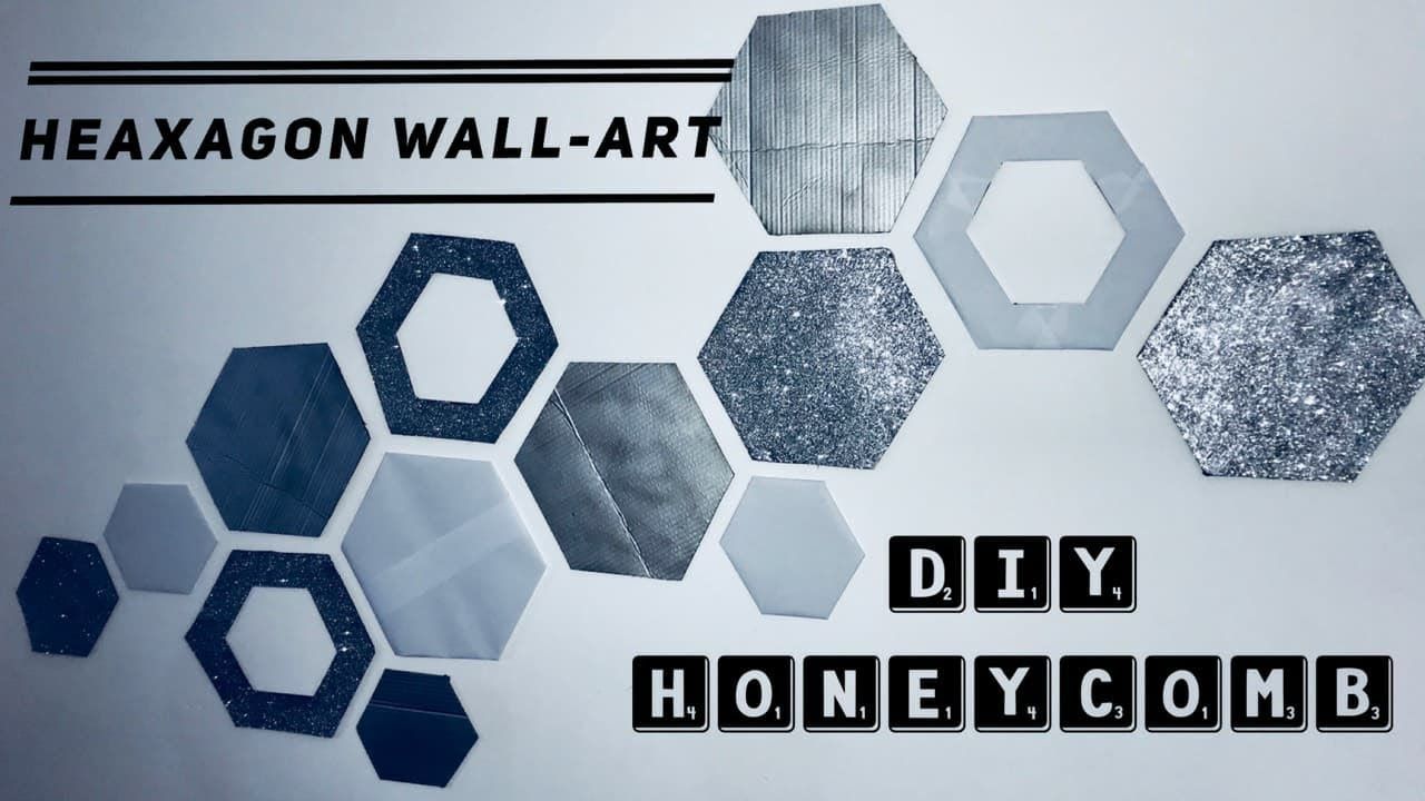 How To Create Hexagon Wall Art Honeycomb Wall Decor Easy Recycling Home  Decor Idea – Cardboard Craft – Youtube For Most Recently Released Teal Hexagons Wall Art (Gallery 19 of 20)