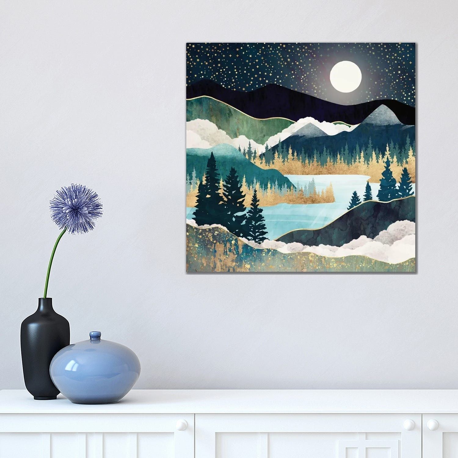Icanvas "star Lake"spacefrog Designs Canvas Print – Overstock – 32867292 Pertaining To Most Up To Date Star Lake Wall Art (View 10 of 20)