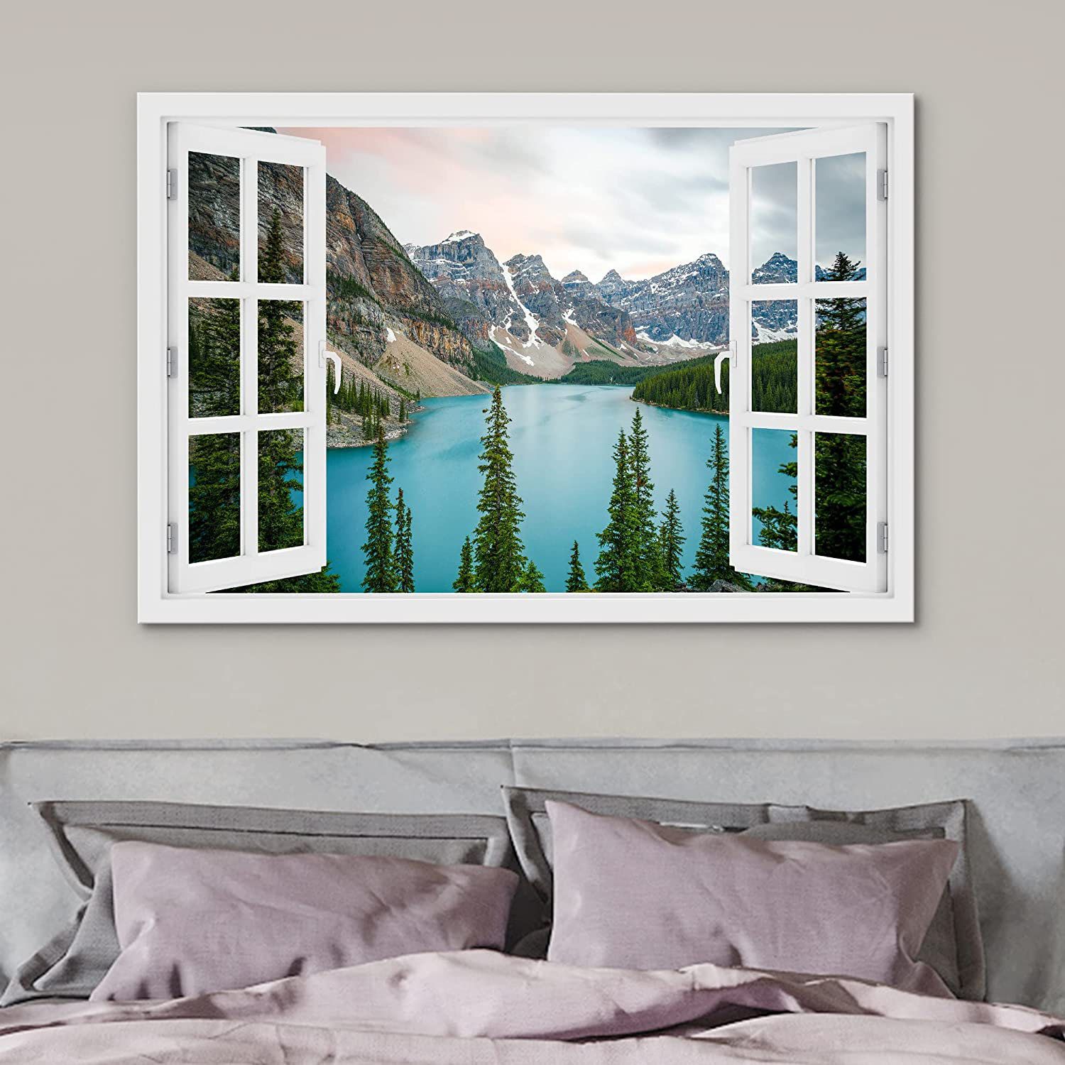 Idea4wall Scenic Spring Mountain Lake – Unframed Graphic Art On Canvas |  Wayfair With Regard To Most Current Mountain Lake Wall Art (View 15 of 20)