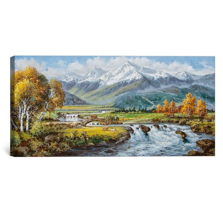 Impressionist Hills Landscape Scenery Wall Art Oil Painting – Buy Hills  Landscape Oil Painting,impressionist Landscape Oil Painting,landscape Wall  Art Product On Alibaba For Latest Mountains And Hills Wall Art (View 20 of 20)