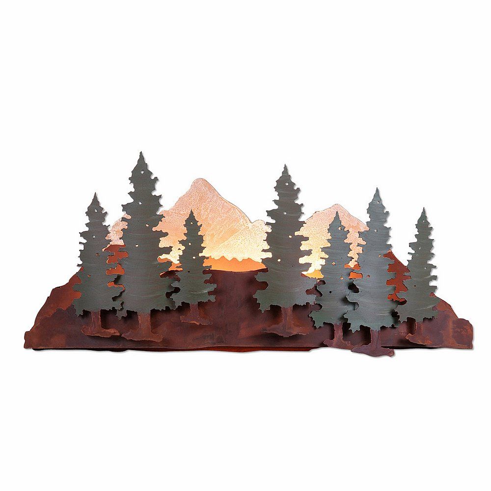 In Stock: Sconce Rustic Usa Made Pine Tree Avalanche Ranch Lighting Wood  Mountain Sconce Qs A11342 04 In Latest Pine Forest Wall Art (View 10 of 20)