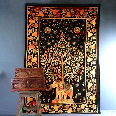 Indian Wall Hangings | Tree Of Life & Elephant |pankaj Webshop Intended For Newest Indian Wall Art (View 15 of 20)