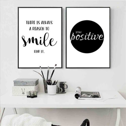 Inspirational Quote Wall Art Canvas Posters Black White Prints Modern Home  Decor | Ebay Regarding Most Up To Date Motivational Quote Wall Art (View 6 of 20)