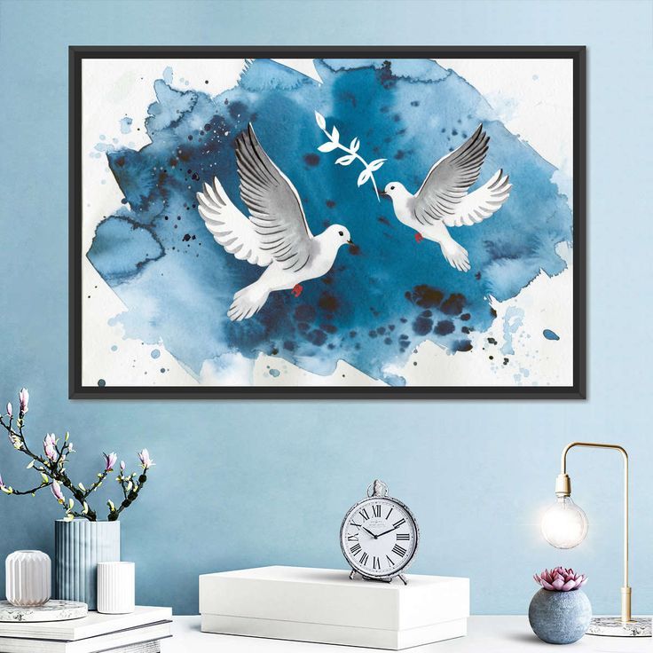 International Peace Day Pigeons Wall Art | Watercolor In 2022 | Pigeon Wall  Art, Beautiful Art Print, Canvas Wall Art With Recent Pigeon Wall Art (View 10 of 20)